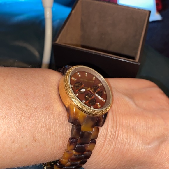 ***VINTAGE*** Michael Kors Tort Ritz Women's Watch ⌚️ № 5038 - Picture 13 of 17